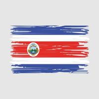 Costa Rica vlag penseelstreken vector