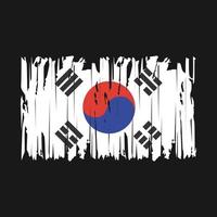 zuiden Korea vlag borstel vector illustratie