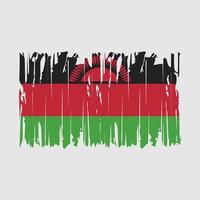 Malawi vlag borstel vector illustratie