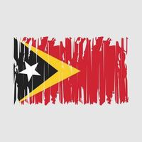 oosten- Timor vlag borstel vector illustratie