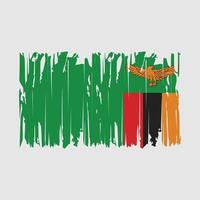 Zambia vlag borstel vector illustratie