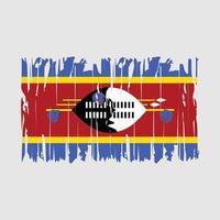 Swaziland vlag borstel vector illustratie