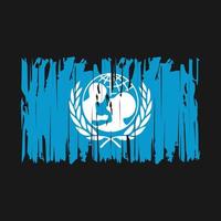 unicef vlag borstel vector illustratie