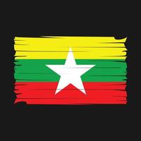 vlag van myanmar vector