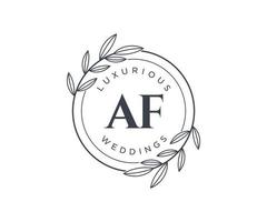 af initialen brief bruiloft monogram logos sjabloon, hand- getrokken modern minimalistisch en bloemen Sjablonen voor uitnodiging kaarten, opslaan de datum, elegant identiteit. vector