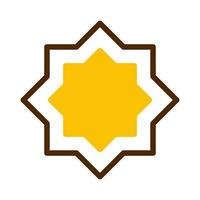 decoratie icoon duotoon bruin geel stijl Ramadan illustratie vector element en symbool perfect.