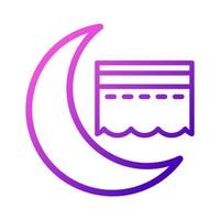 kaaba icoon Purper roze stijl Ramadan illustratie vector element en symbool perfect.
