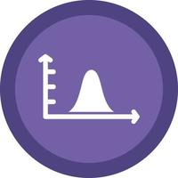 klok kromme Aan diagram vector icoon ontwerp