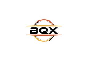 bqx brief royalty Ovaal vorm logo. bqx borstel kunst logo. bqx logo voor een bedrijf, bedrijf, en reclame gebruiken. vector