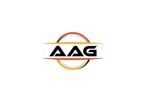 aag brief royalty Ovaal vorm logo. aag borstel kunst logo. aag logo voor een bedrijf, bedrijf, en reclame gebruiken. vector