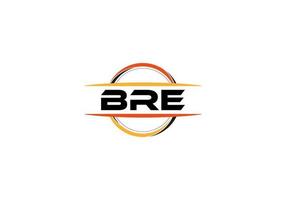 bre brief royalty Ovaal vorm logo. bre borstel kunst logo. bre logo voor een bedrijf, bedrijf, en reclame gebruiken. vector