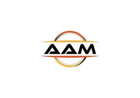 aam brief royalty Ovaal vorm logo. aam borstel kunst logo. aam logo voor een bedrijf, bedrijf, en reclame gebruiken. vector