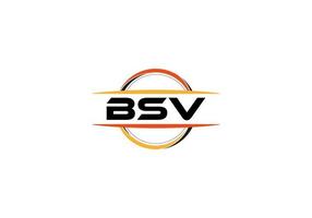 bsv brief royalty Ovaal vorm logo. bsv borstel kunst logo. bsv logo voor een bedrijf, bedrijf, en reclame gebruiken. vector