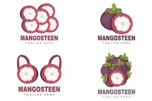 mangisboom logo ontwerp, vers fruit vector voor huid Gezondheid, fruit winkel merk illustratie en natuurlijk huid geneeskunde