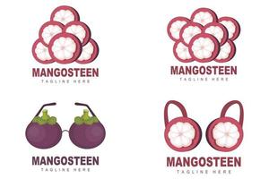 mangisboom logo ontwerp, vers fruit vector voor huid Gezondheid, fruit winkel merk illustratie en natuurlijk huid geneeskunde