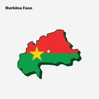 Burkina faso land natie vlag kaart infographic vector