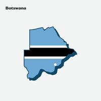 botswana land natie vlag kaart infographic vector