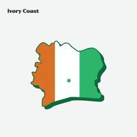 ivoor kust land vlag kaart infographics vector