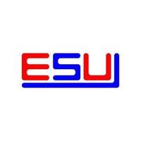 esu brief logo creatief ontwerp met vector grafisch, esu gemakkelijk en modern logo.