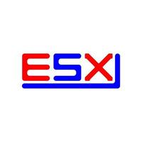 esx brief logo creatief ontwerp met vector grafisch, esx gemakkelijk en modern logo.