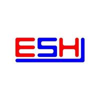 esh brief logo creatief ontwerp met vector grafisch, esh gemakkelijk en modern logo.