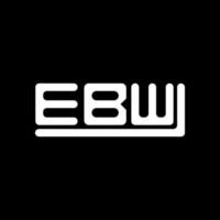 ebw brief logo creatief ontwerp met vector grafisch, ebw gemakkelijk en modern logo.