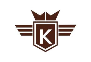 brief k logo ontwerp sjabloon, vector illustratie