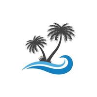 palm strand logo vector