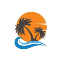 palm strand logo vector