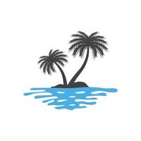 palm strand logo vector