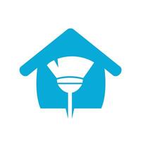 schoonmaak bedrijf logo ontwerp. schoonmaak huis logo ontwerp. vector