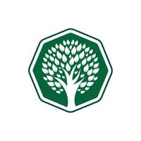 groen boom vector logo ontwerp. natuurlijk Product, biologisch winkel, ecologie bedrijf, alternatief geneesmiddel, groen eenheid, tuin, landbouw, Woud enz.