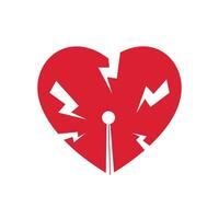 vector hart en signalen logo ontwerp. liefde en signaal symbool of icoon.