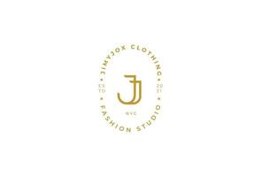 brief j logo wijnoogst stijl ontwerp concept. eerste symbool voor merk zakelijke bedrijf identiteit. alfabet vector elementen