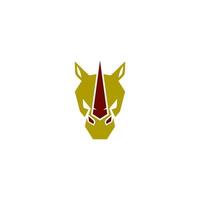 neushoorn hoofd logo ontwerp, dier hoofd abstract logo vector