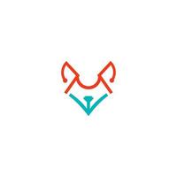 wolf hoofd abstract lijn logo ontwerp, wolf logo vector