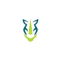 neushoorn hoofd logo ontwerp, dier hoofd abstract logo vector