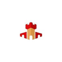 kasteel logo ontwerp inspiratie met creatief sjabloon vector