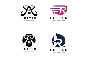 r brief logo, vector alfabet symbool, ontwerp voor merk logos met eerste brief