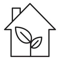 eco huis ecologie groen icoon. vector