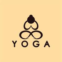 gemakkelijk yoga logo icoon vector ontwerp sjabloon