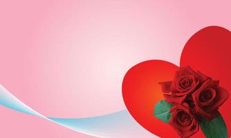 romantisch en realistisch mooi rood roos bloemen achtergrond vector