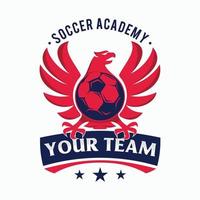voetbal academie logo embleem achtergrond vector ontwerp