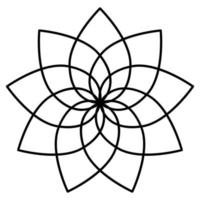 lotus bloem icoon ontwerp. lijn kunst lotus icoon. Boheems bloem icoon. vector