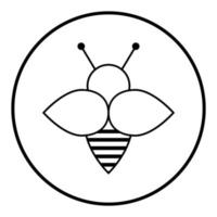 bij illustratie ontwerp. honing bij vlak ontwerp. elegant icoon illustratie. vector