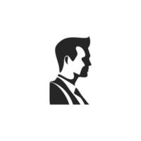 elegant zwart en wit zakenman logo. mooi zo voor merken. vector