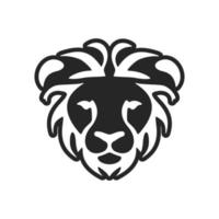 elegant zwart leeuw logo. geïsoleerd. vector