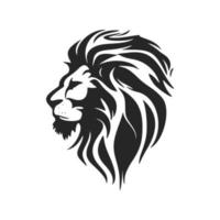 elegant, gemakkelijk zwart wit vector logo van de leeuw. geïsoleerd.
