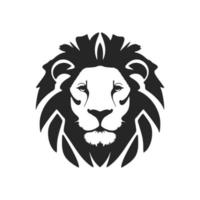 voortreffelijk een gemakkelijk zwart wit vector logo van de leeuw. geïsoleerd.