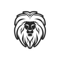 een bevallig gemakkelijk zwart leeuw logo. geïsoleerd. vector